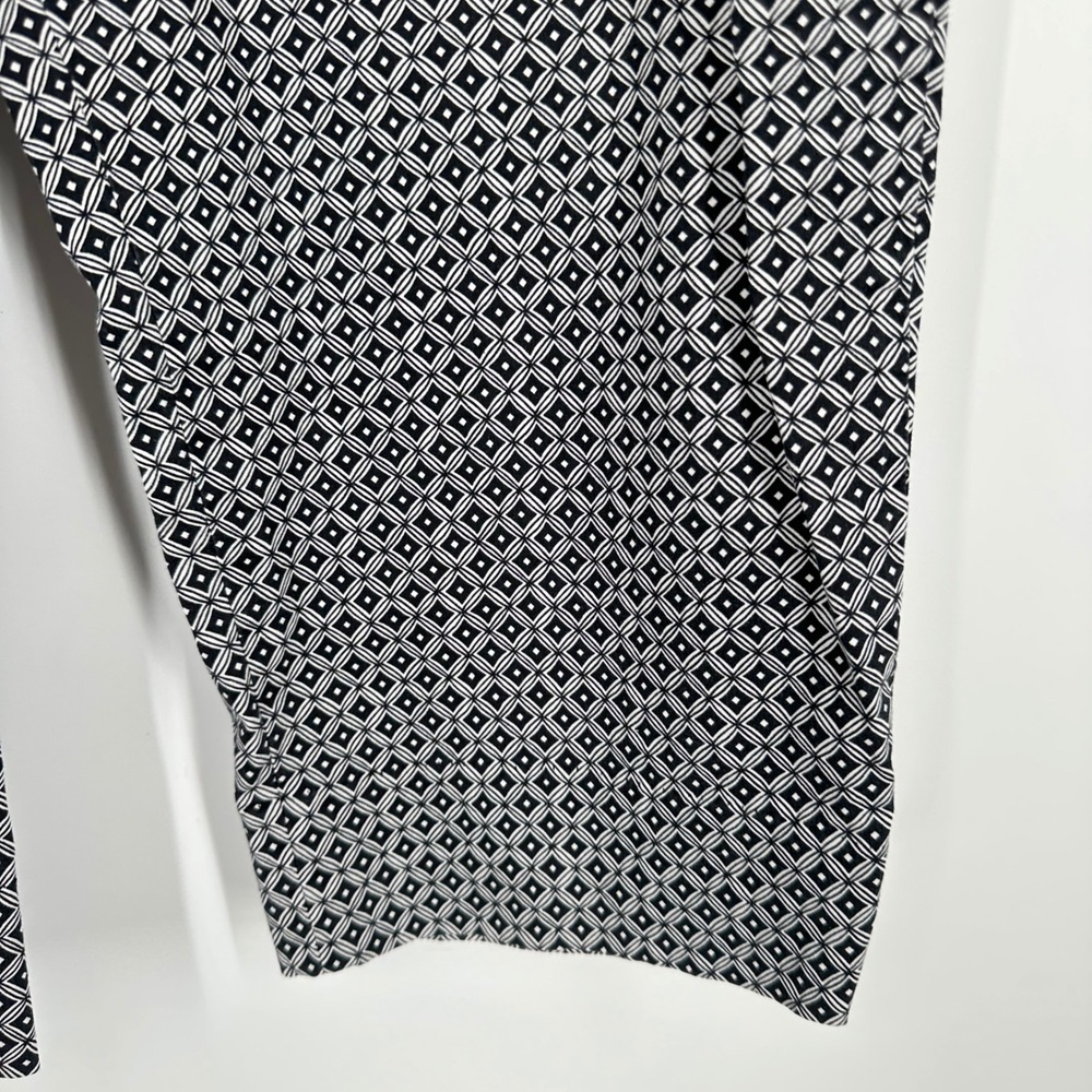 Talbots Black White Geometric Print Cropped Pants Size 16 - Picture 5 of 10